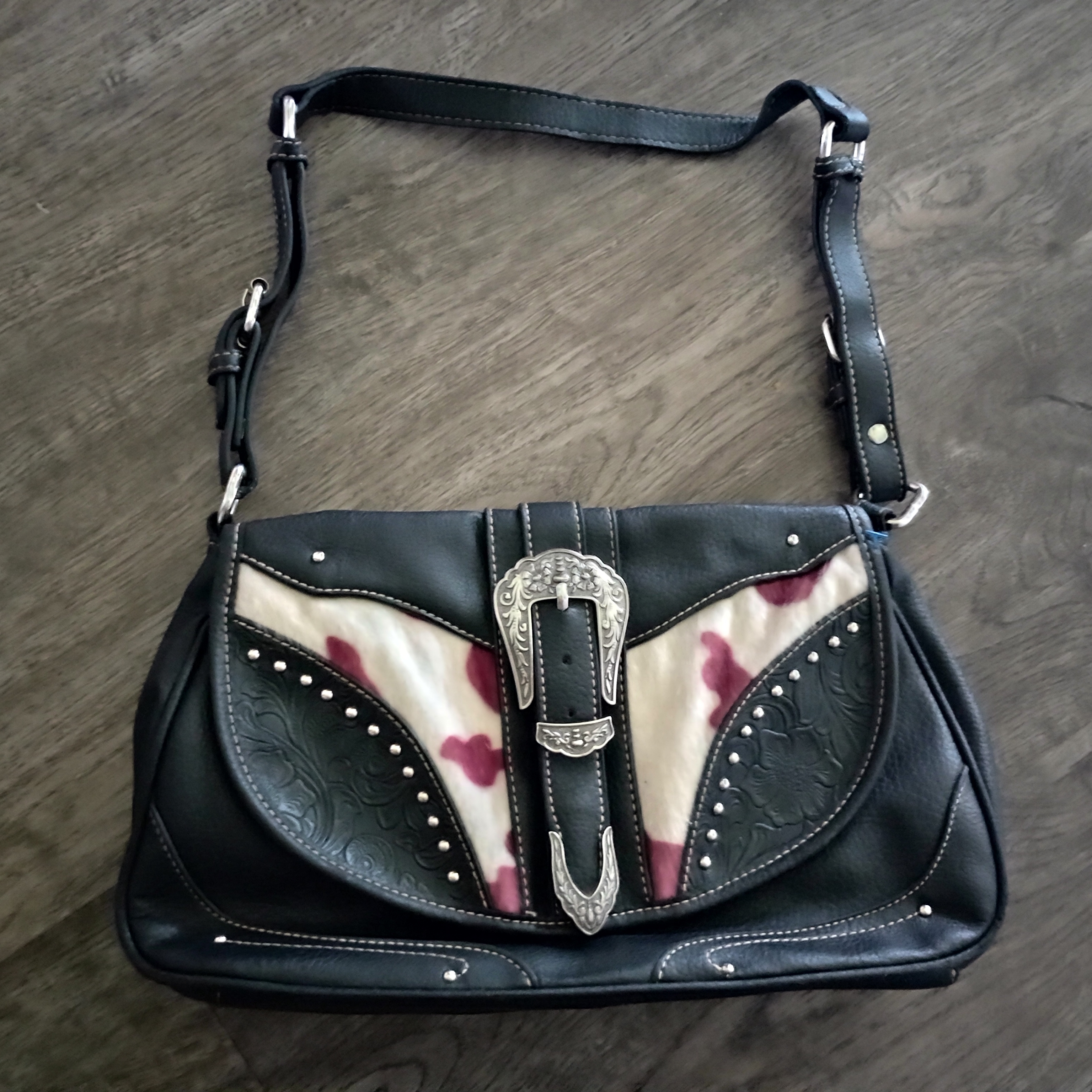 Black Western Style Shoulder Bag Western Purse